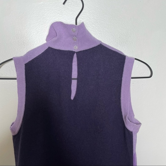 Marella 100% Baby Wool Purple Chevron Dress - Picture 5 of 10
